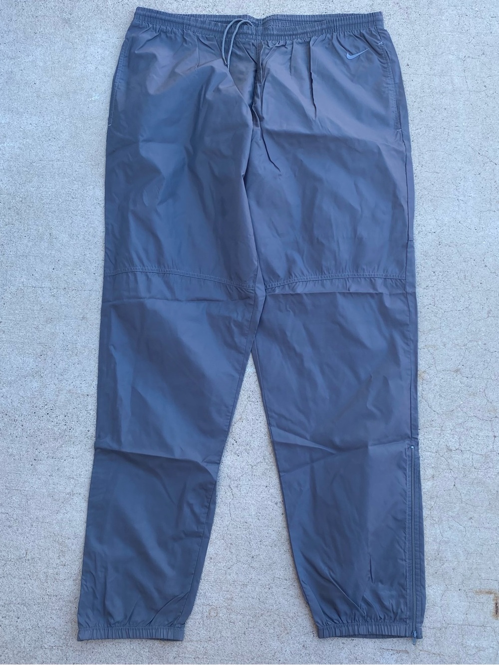 Vintage Nike Nylon Track Pants Tonal Grey 1990s